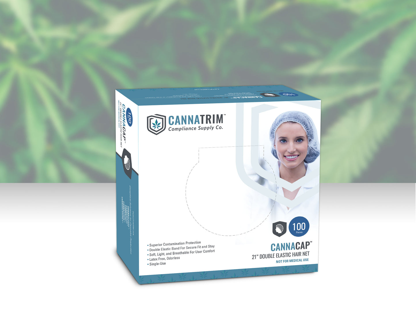 CannaCap™ 21" Double Elastic Hair Net - 2000 count